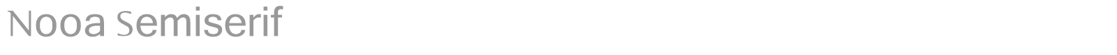 Nooa Semiserif font preview
